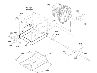 Traction Drive Group Diagram and Parts List for 1696055-CM741450H 2011 Briggs and Stratton Snow Blower